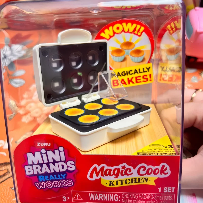 Zuru New Genuine Mini Kitchen Toys Magic Cook Realistic Miniature Food Playsets Pretend Play Kit With Bread Maker For Kids Gifts view 4
