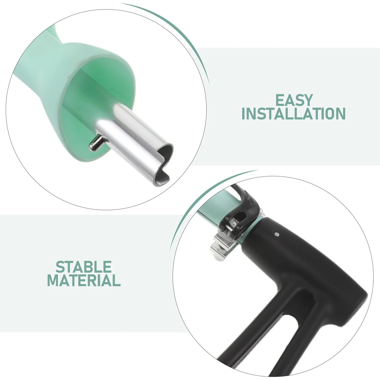 قضيب دفع سكوتر قابل للطي، قبضة مقود بلاستيكية عالمية لعربة الأطفال لسهولة التركيب والراحة المحسنة