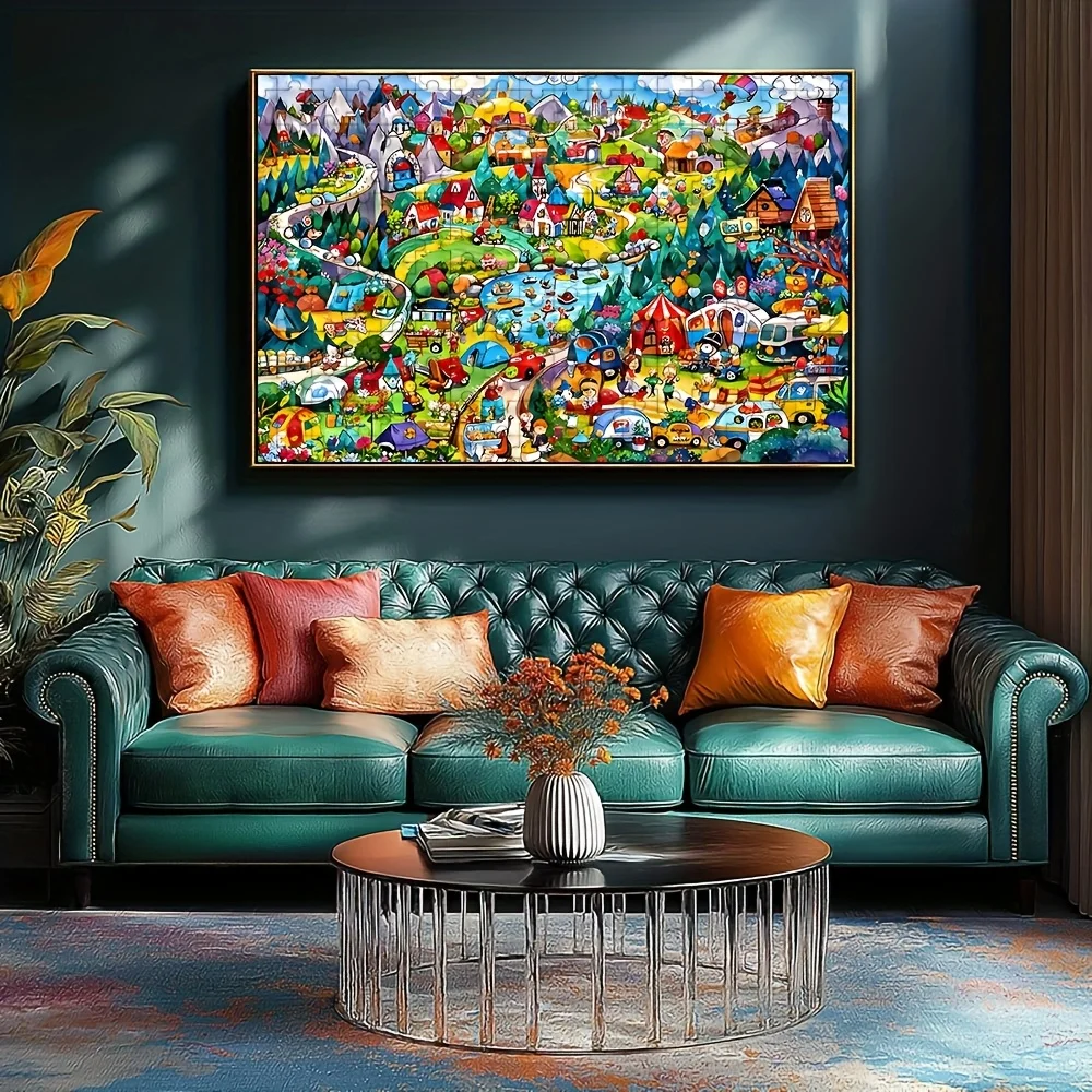 500/1000ピース 大人向けパズル、高品質でリラックスできるファミリーゲーム、誕生日、クリスマス、ハロウィン、ギフトに最適、ベストチョイス