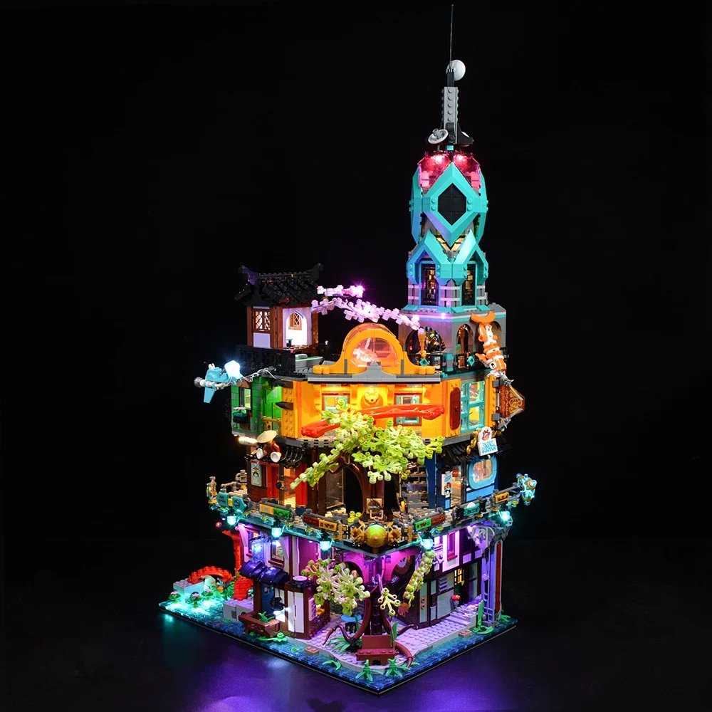 kyglairng LED light up kit for LEGO 71741 Ninjagoing city gardens ( Bricks model not included)