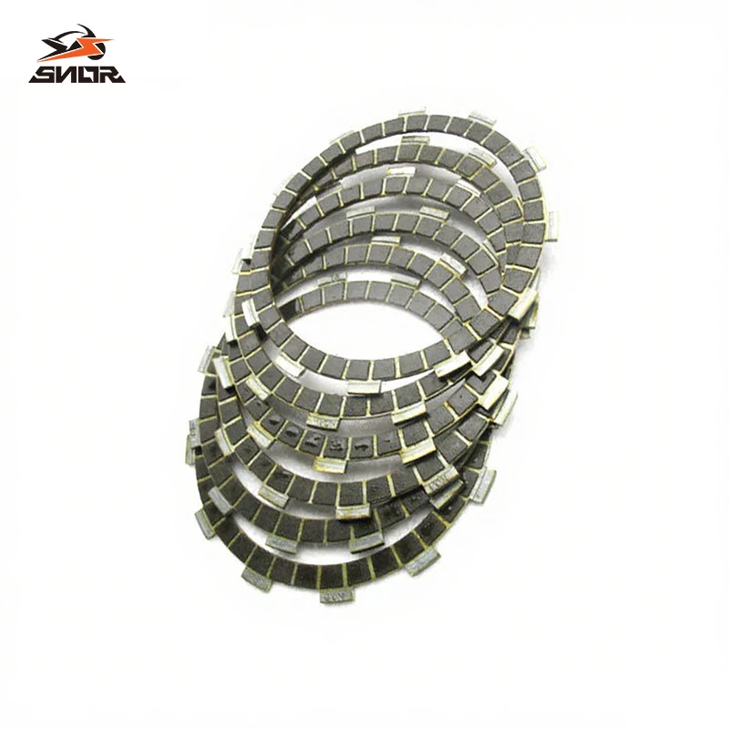SNOR 6PCS Motorcycle Clutch Friction Plates Steel Disc Kit For ZONGSHEN NC250 NC250 NC300S Motorcycle Engine Part