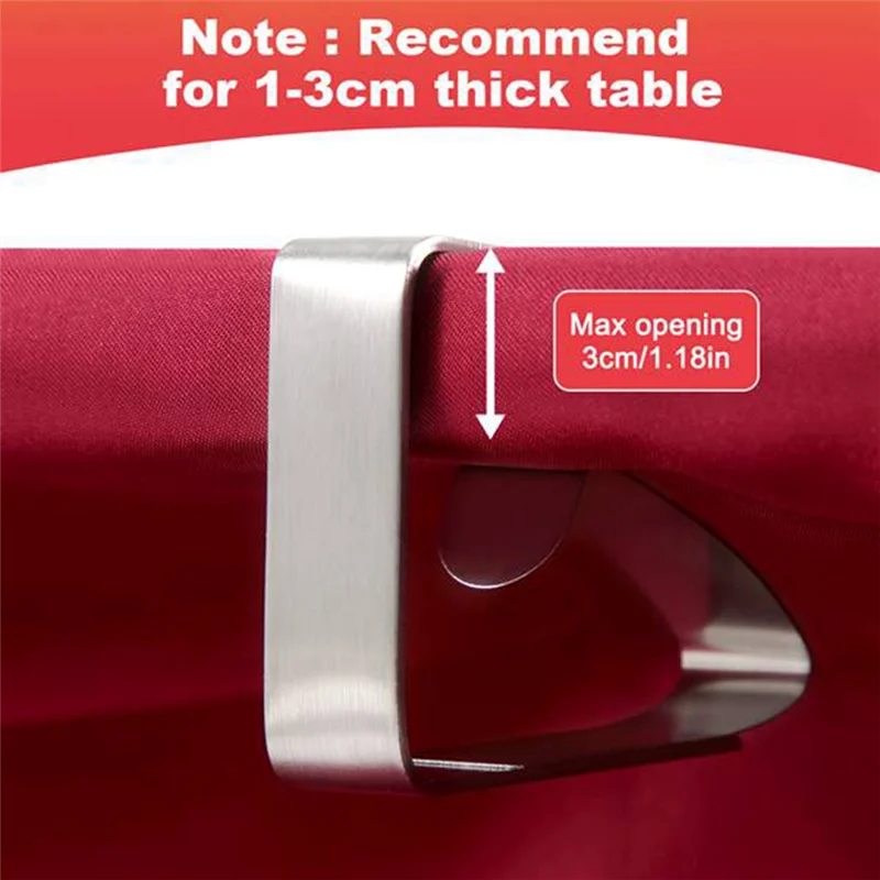 ABRU-10 Pack Tablecloth Clips For Folding Tables,Picnic Tablecloth Clips For Outdoor Tables,Table Skirt Clips For Camping