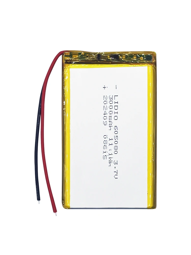 1-10pcs 3.7V 3000mAh 605080 PLIB polymer Li-ion Rechargeable battery for DVD Tablet GPS Electric Toys electronic product