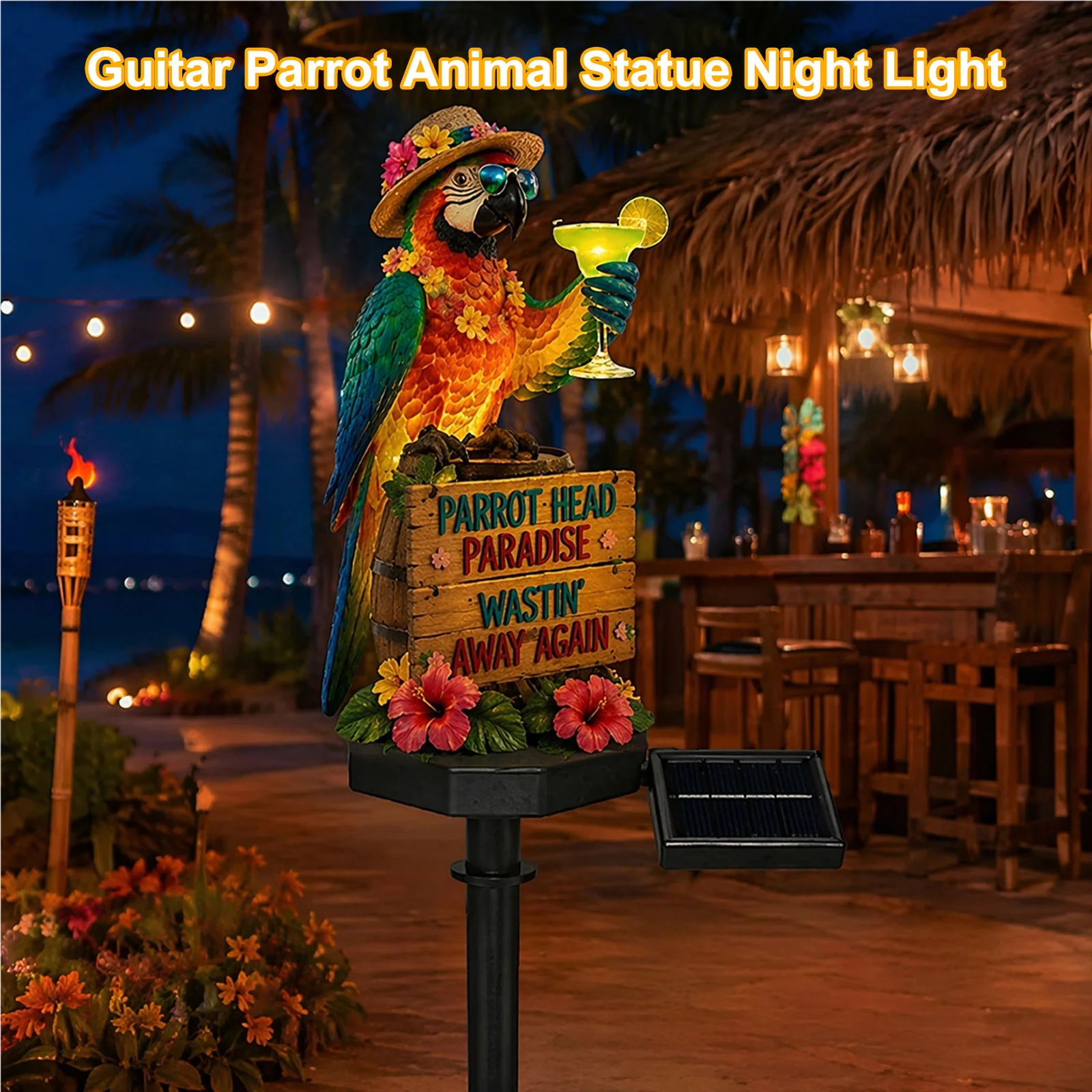 Solar-Powered LED Parrot Patio - Outdoor Yard Power Stake review and price