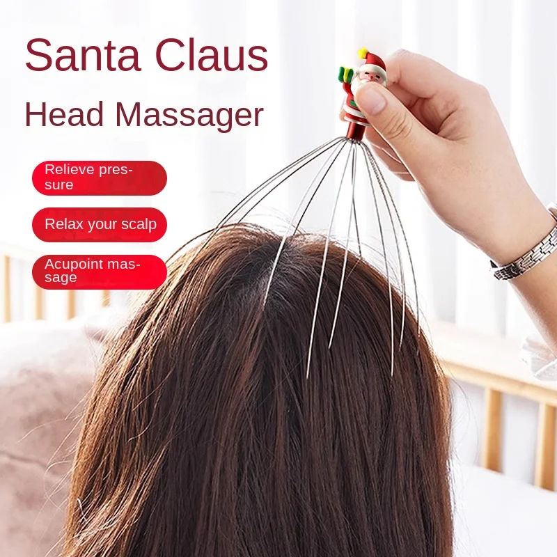 

Santa Claus Soul Extractor Twelve-Pawed Head Massage Octopus Scratching Scalp Relaxing Scratching Head Itching Artifact