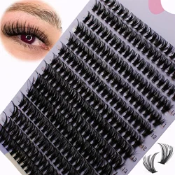 280Pcs 30D 9-16mm Mix D Curl Cluster Lashes Individual Lashes Lash Extensions Clusters Lashes Soft