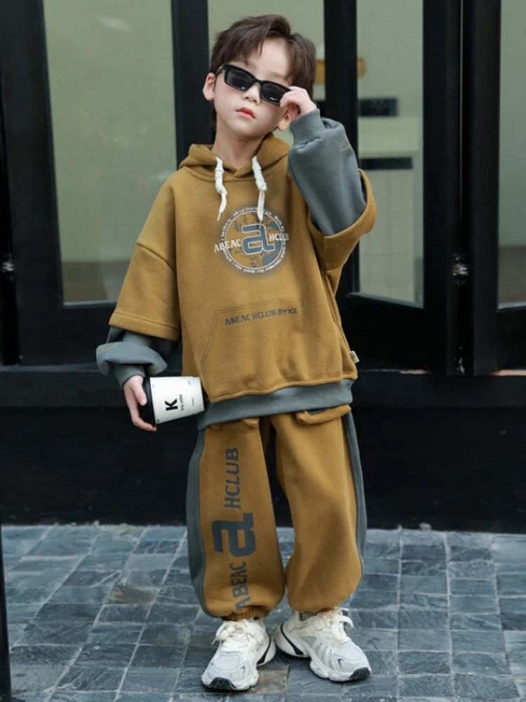 

Boys Sweatshirts +Pants Kids Suits Cotton 2PCS/Set 2025 New Spring Autumn Cotton Sportswear Suit Tracksuits Outfits Children Clo