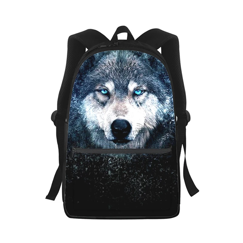 

fierce Wolf Men Women Backpack 3D Print Fashion Student School Bag Laptop Backpack Kids Travel Shoulder Bag