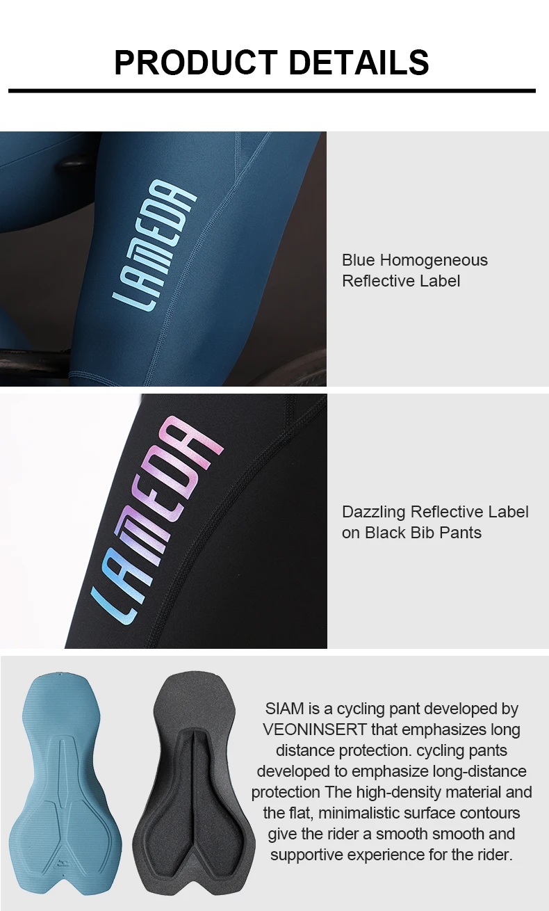 LAMEDA Herren-Radhose mit 6-Stunden-Gel-Polster, atmungsaktiv, feuchtigkeitsabsorbierend, professionelle Fahrradhose für Straßen- und MTB-Räder. – Detail 10