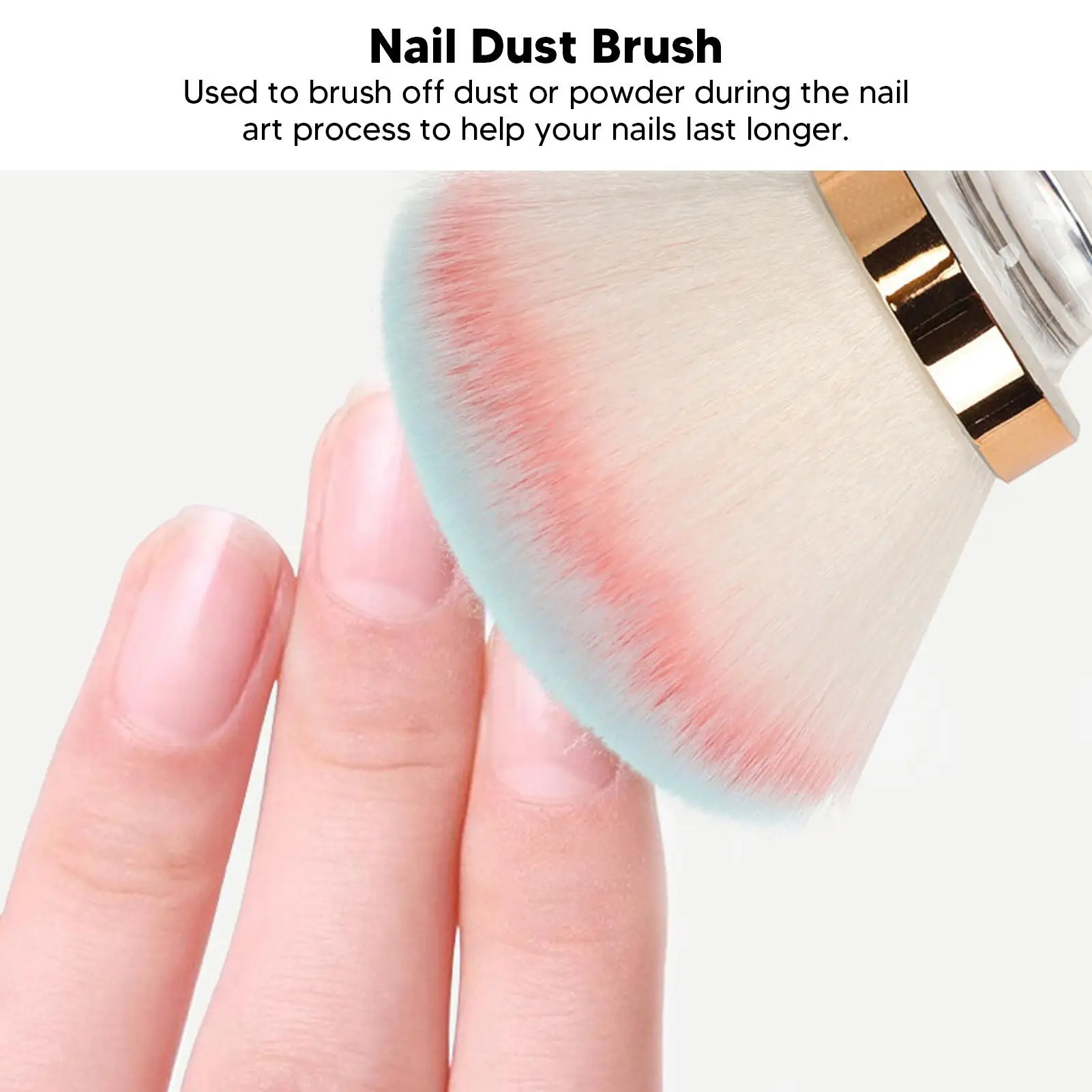 Mushroom Shape for nail Dust Brush - Soft Powder Cleaner for Salon & Home, Easy Grip, Skin-Friendly Design