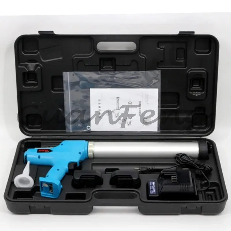 Cordless Electric Glass Caulking , 2Pcs 2500mAh Lithium‑Ion Batteries + Charger Kit
