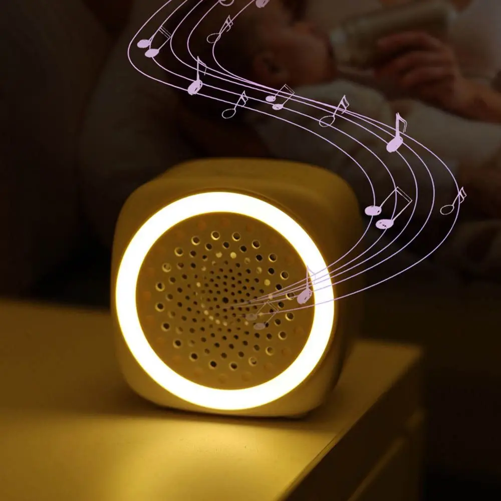 with RGB Lighting Baby White Noise Machine White with Timer Sleep Sound Player Night Light 26 Types Soothing Music Auto Shutoff