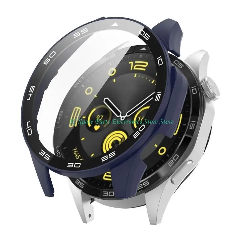 SZ Tempered Glass Protector for Watch GT4 46mm Smartwatch Bumper ShellsFull Protective Cover Scratch Resistant Housing