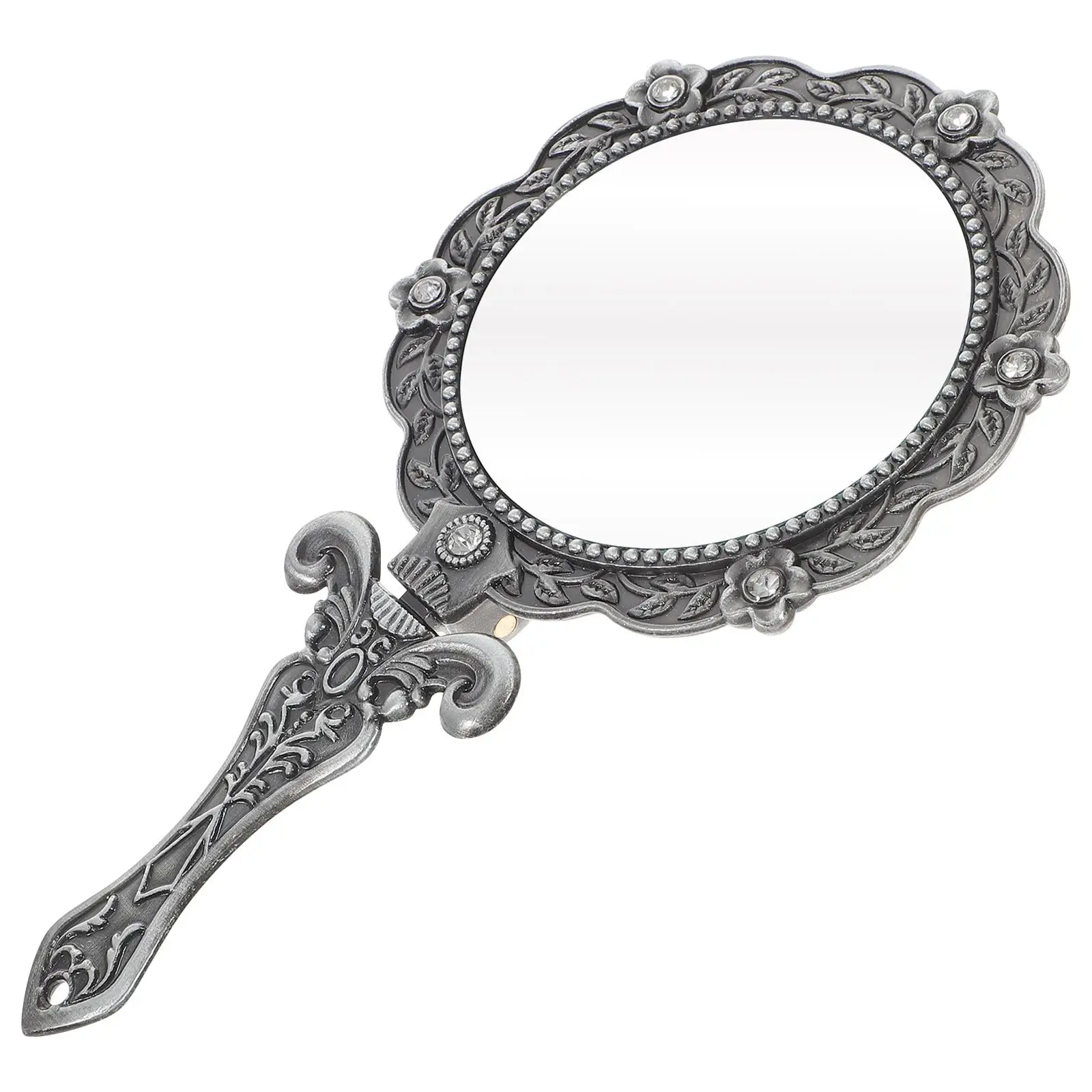

Handheld Mirror Gift for Women Mini Wallet Professional Makeup Zinc Alloy Vanity Travel