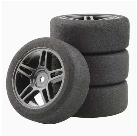 Conjunto de acessórios para carros de corrida RC, 4 peças, conjunto de aro de roda de pneu de espuma de corrida para carro RC on-road HSP HPI 1/10