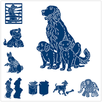 Small Animal Rabbit Dog Cat Owl Bird Easter Rat Elephant Mom Hen Kid Cutting Dies for Scrapbooking Card Craft No Stamps