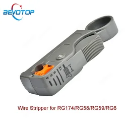 BEVOTOP Adjustable Rotary Coaxial Cable Cutter Stripper Lead Sky TV Network Wire Disassembly Maintenance Tool for Home Tool RG58