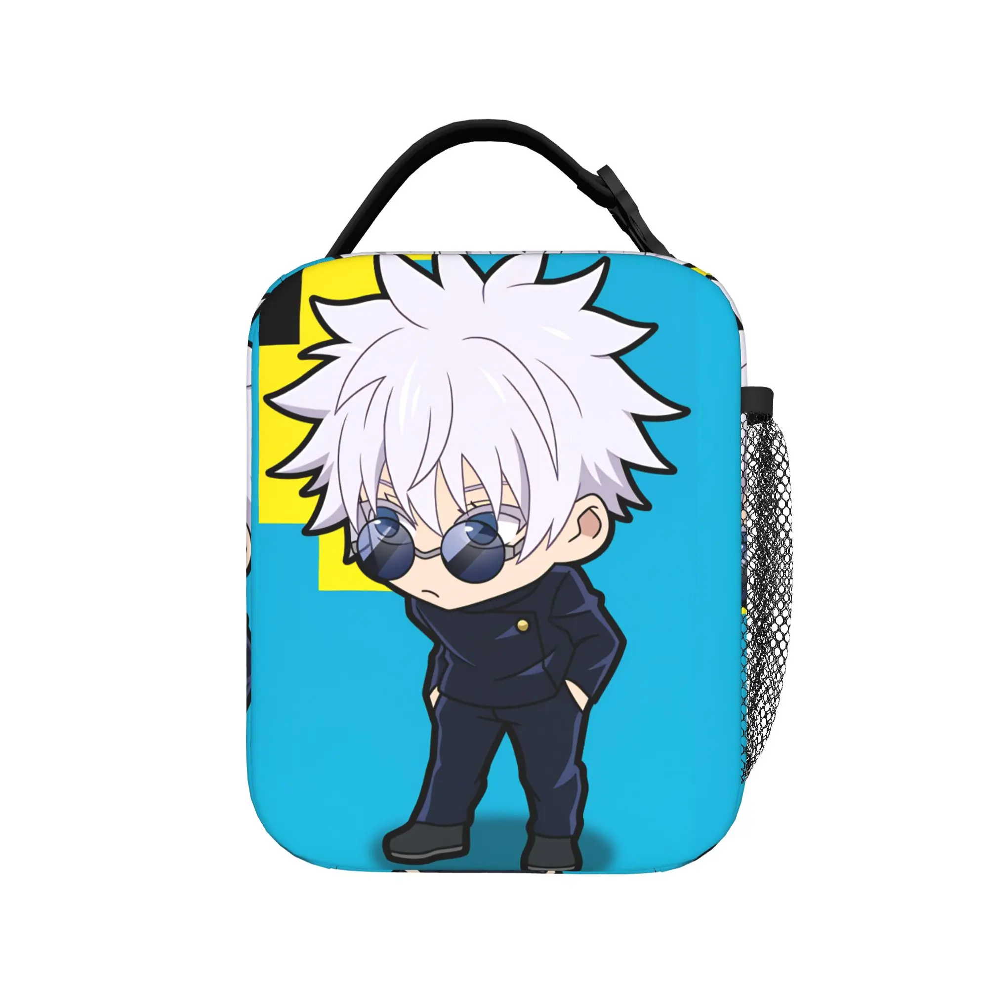

Gojo Satoru Lunch Bag For Child Graphic Lunch Box Fun Travel Cooler Bag Portable Oxford Thermal Tote Handbags