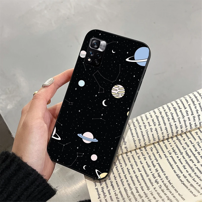 Galaxy Space Moon Star Phone Case For Xiaomi Redmi note 13 12 Pro 11S 11 10 Pro 10S Note 12R 12S 12 13 Pro Redmi 10 13C 9C