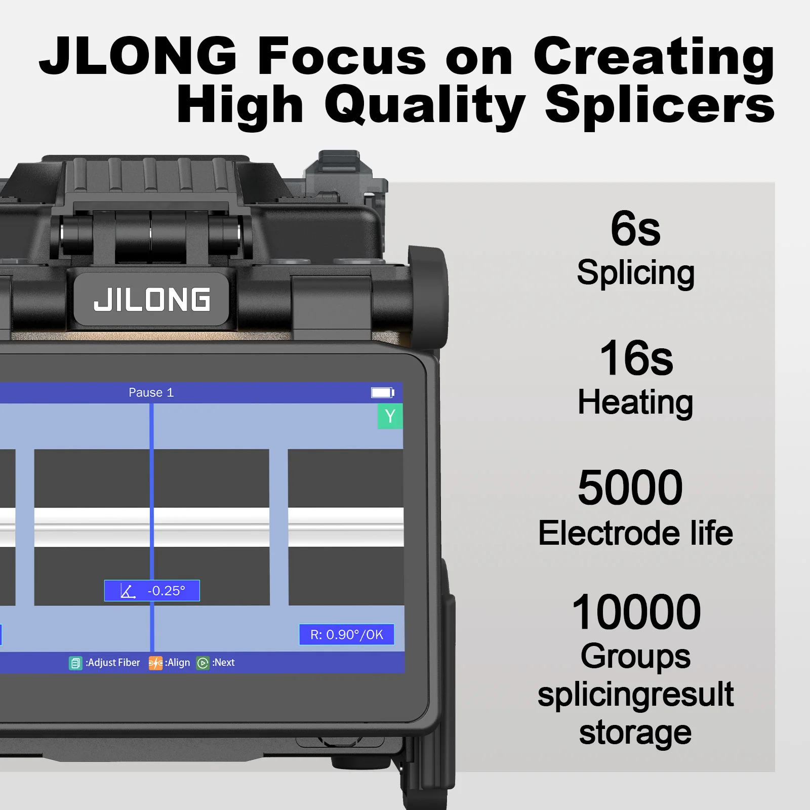 آلة الربط FTTH من الألياف JILONG Classic KL-360T آلة الربط FTTH مع 9s الربط 18s التدفئة ماكينا دي فيوجن