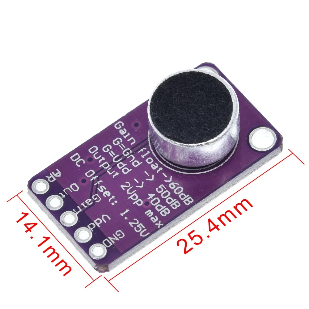 TZT MAX9814 Microphone AGC Amplifier Board Module Auto Gain Control for Arduino Programmable Attack and Release Ratio Low THD