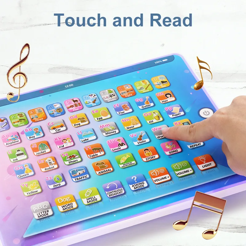 Kids Learning Machine Toys English Point Reading Machine Luminous Early Educational Cognition Montessori Children's Toys Gift