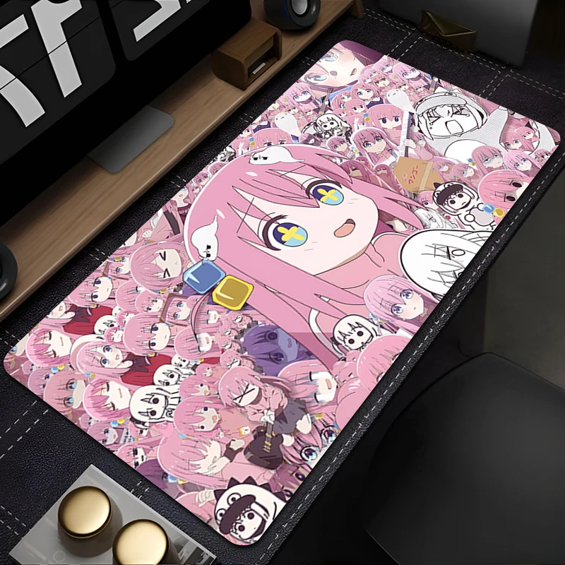 Kawaii Mousepad B-bocchi The R-rock Japanese Anime Mouse Pad Office Laptop Desk Mat Gaming Extended Keyboard Pad Gamer Mouse Pad