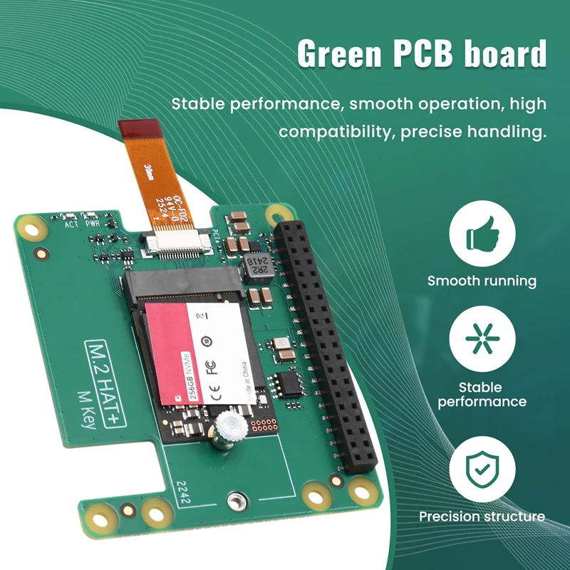 Плата для Raspberry Pi 5 M.2 AI HAT+ для повышенных возможностей машинного обучения