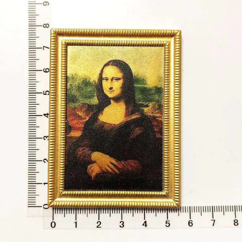 Mona Lisa Paintings Fridge Magnet Cultural Landscape Message Stickers Tourism Souvenir Resin Craft Decorations