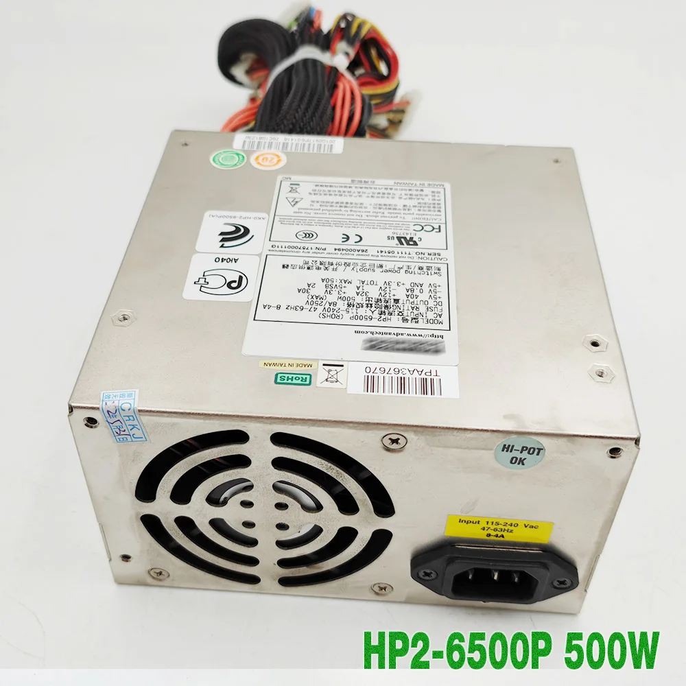 HP2-6500P 500W For Zippy Emacs Switching Power Supply High Quality Fully Tested Fast Ship