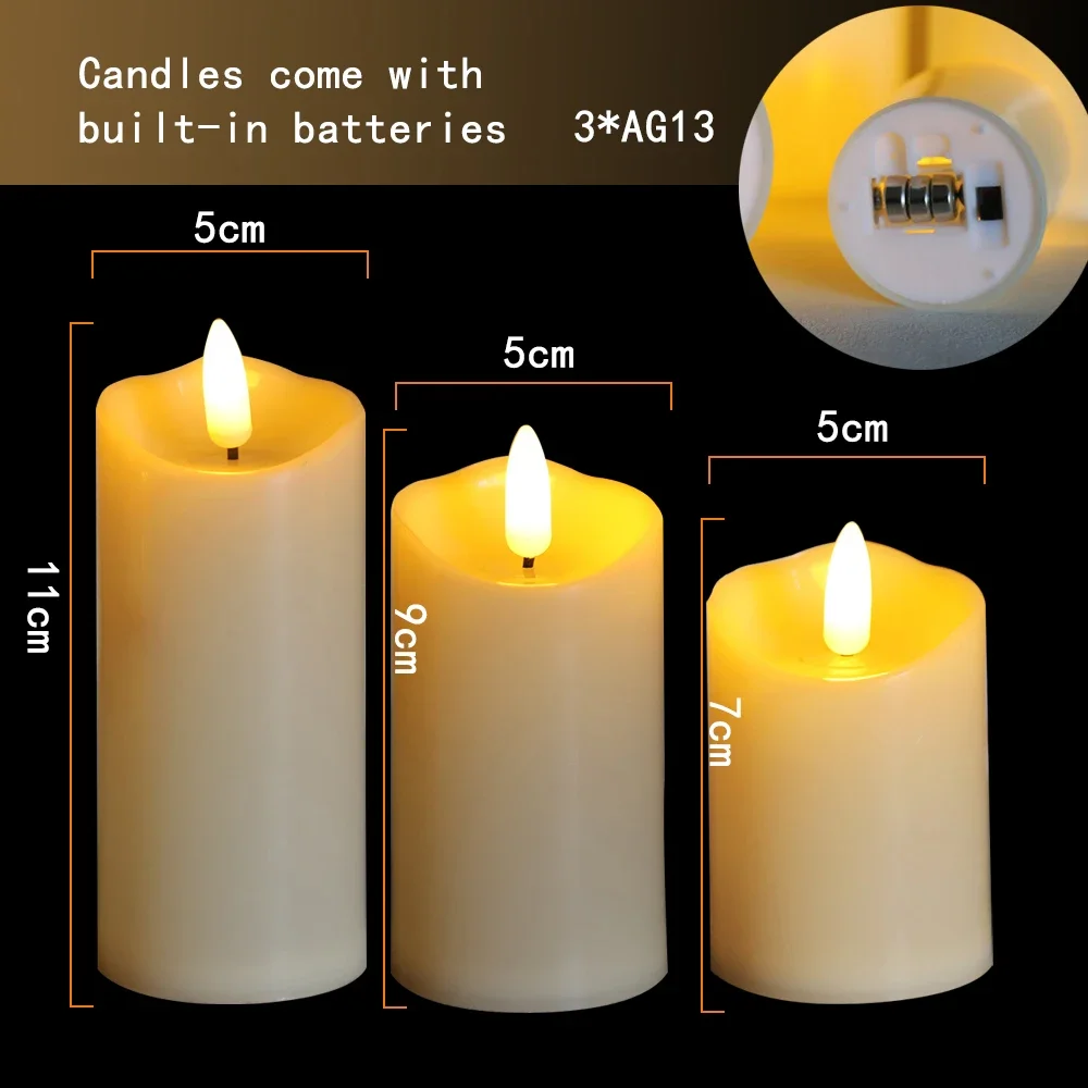 Pack of 12 Led Candles With Flickering Flames Battery Operated Flameless Tea Light For Wedding Christmas Decor Electronic Candle