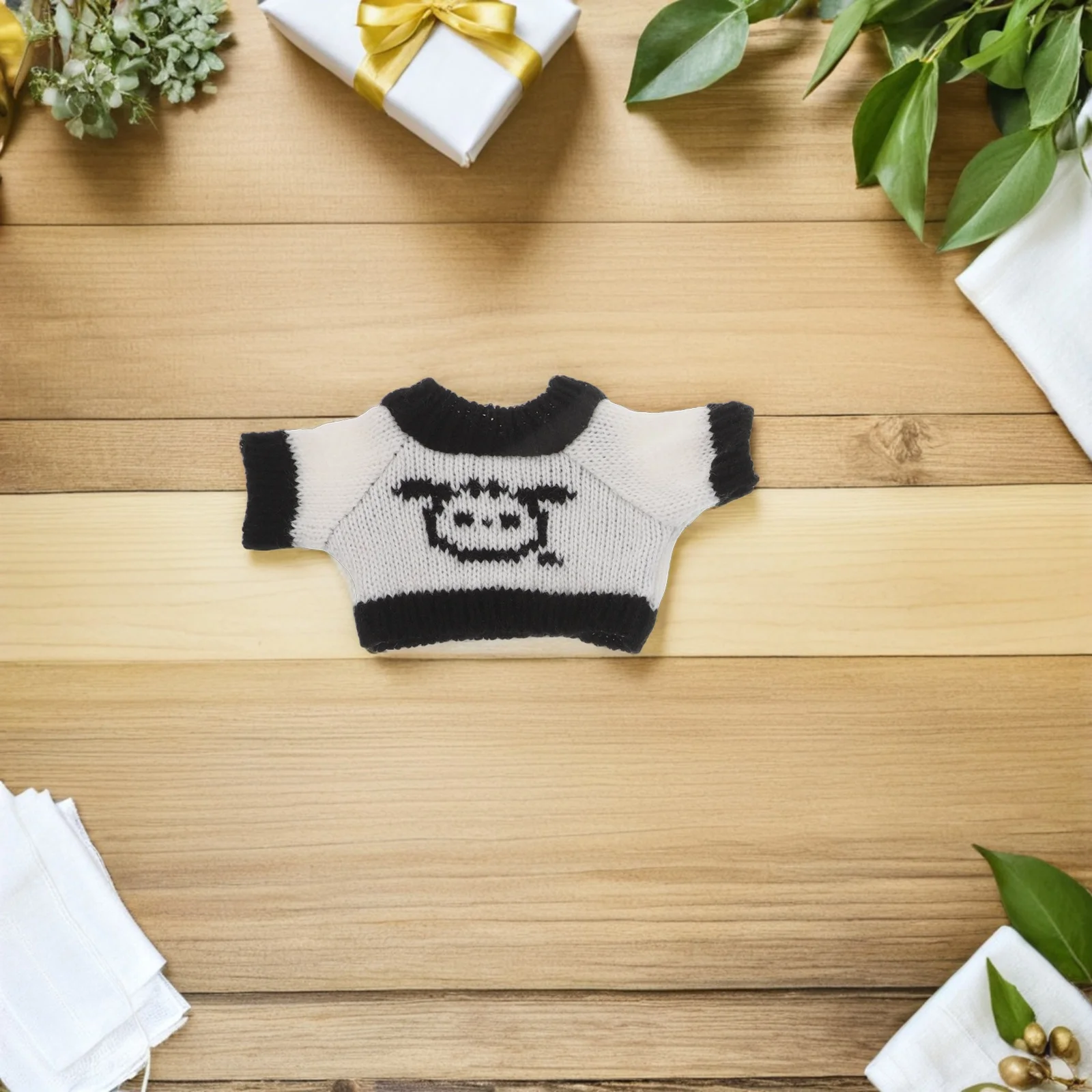 Ensemble de tenues tricotées douces pour ours en peluche de 30Cm, 4 pièces, vêtements d'hiver uniques de Style gothique, Collection de vêtements d'animaux mignons