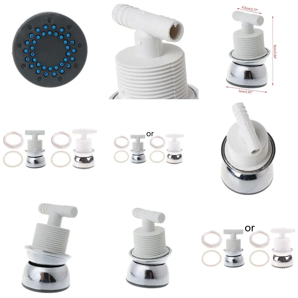 Bathroom Hydromassage Showerhead Water Saving Rotatable Massage Shower Nozzle