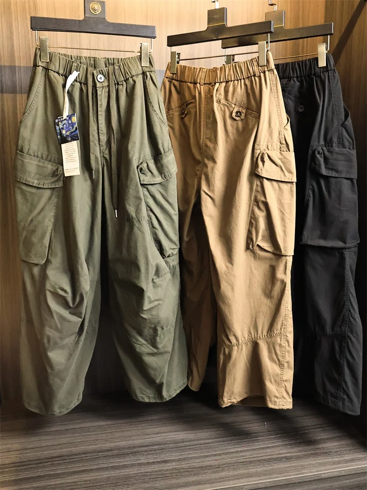 

Loose 3D Silhouette Straight Leg Men's Casual Pants Outdoor Versatile Workwear Style Autumn Winter Pure Color Fashion City Co...