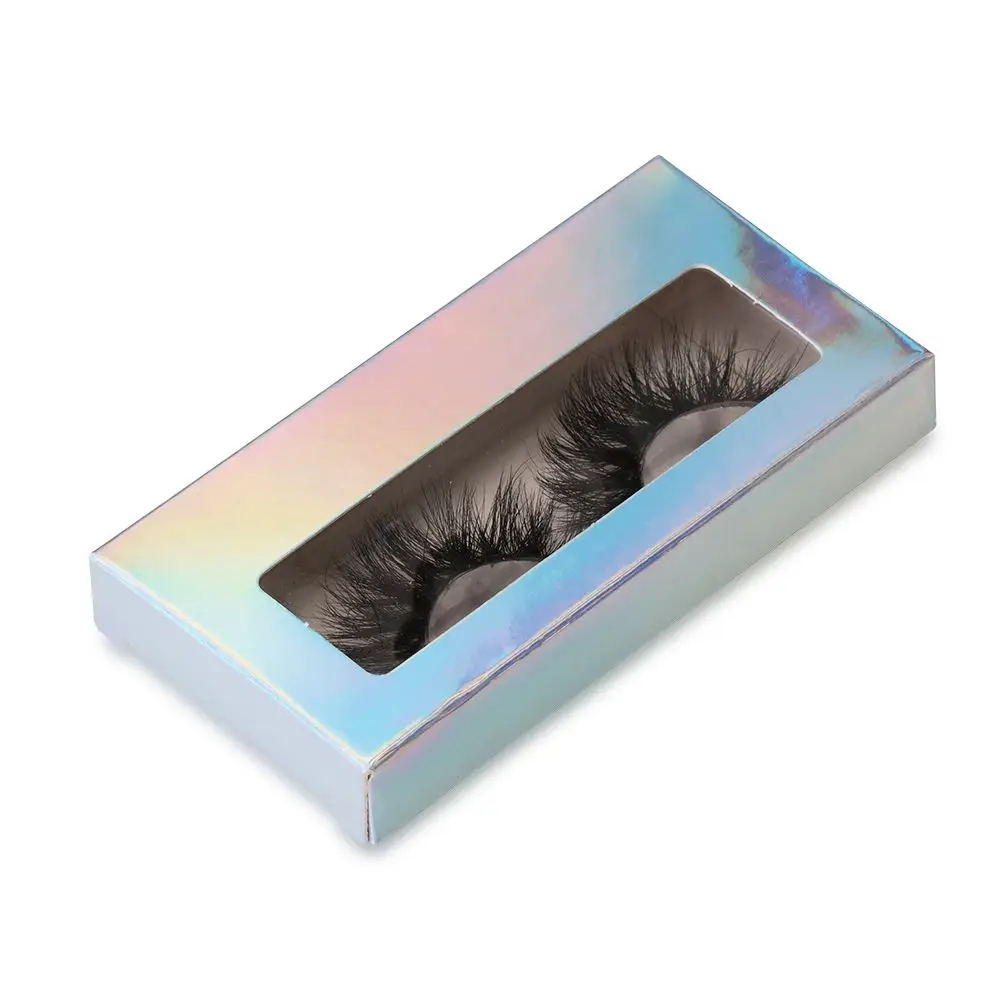 Eyelashes Tools Wholesale Bulk Paper Plastic Empty Eyelash Case Set Eyelashes Box Holographic Design False Eyelashes Package