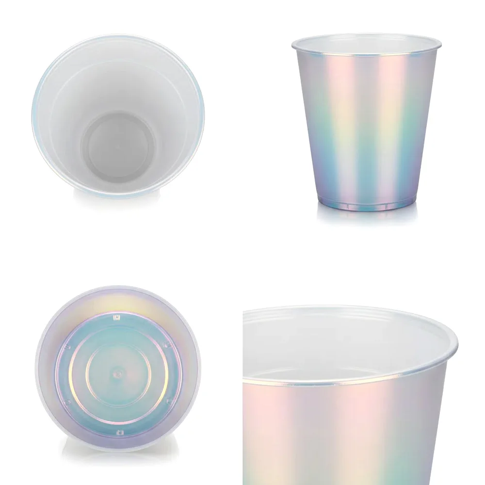 10 قطعة LED توهج في الظلام أكواب كؤوس مشروبات متوهجة أكواب المتاح النيون تضيء الكؤوس للحزب والبار والمناسبات الليلية