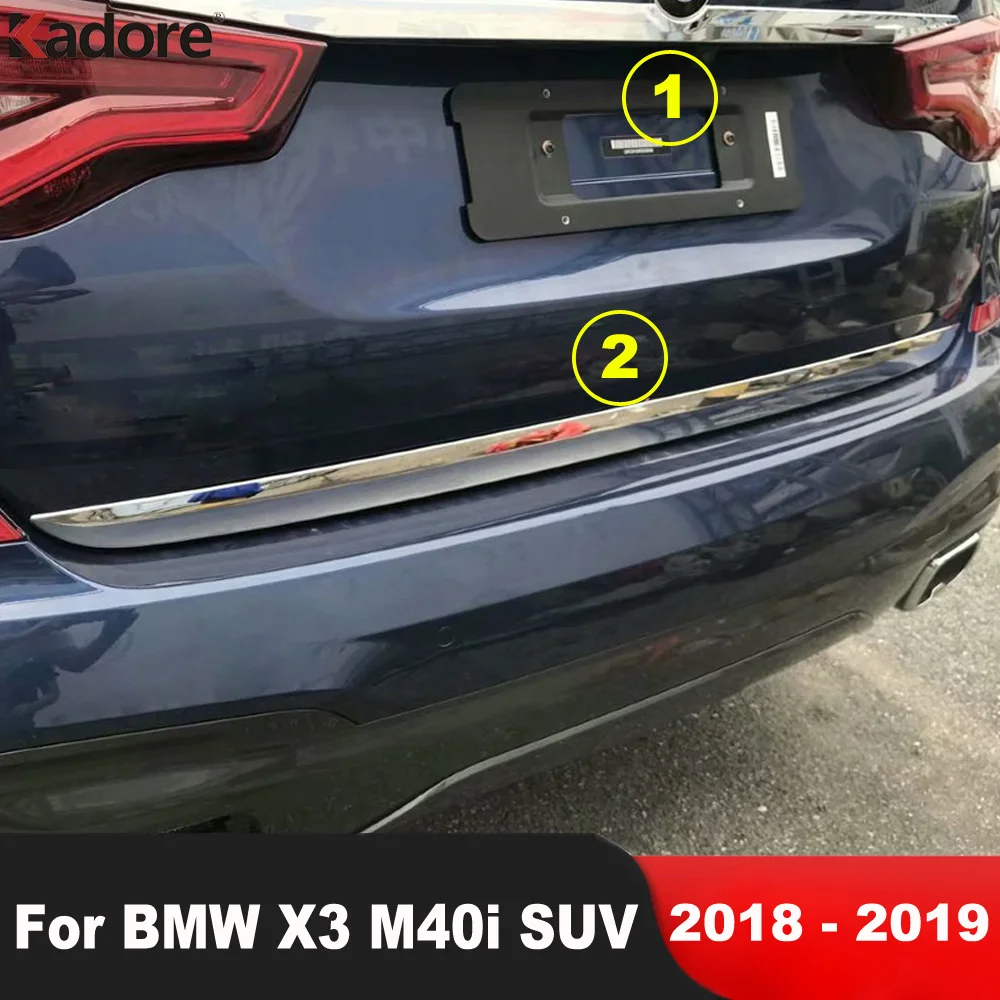 

Накладка на крышку багажника для BMW X3 2018 2019 ABS, хромированная накладка на заднюю дверь автомобиля, декоративная лента для молдинга, внешние аксессуары