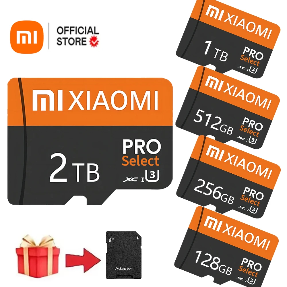 بطاقة ذاكرة Xiaomi عالية السرعة 2 تيرا بايت SD 1 تيرا بايت 512 جيجا بايت قراءة سريعة للغاية بطاقة مايكرو TF SD 128 جيجا بايت 256 جيجا بايت فئة 10 للكاميرا/الهاتف