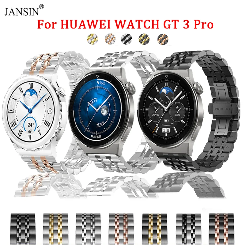 Stainless Steel Band For HUAWEI WATCH GT 3 Pro 43mm 46mm Strap Metal Watchband For Huawei Watch GT3 Pro Smart Watch Wristband