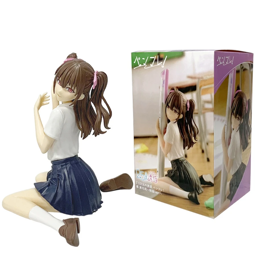 2.5-jigen no Yuuwaku Anime Figure 10cm Sitting Tachibana Mikari Action Figure Amano Ririsa Figurine PVC Collection Model Toys