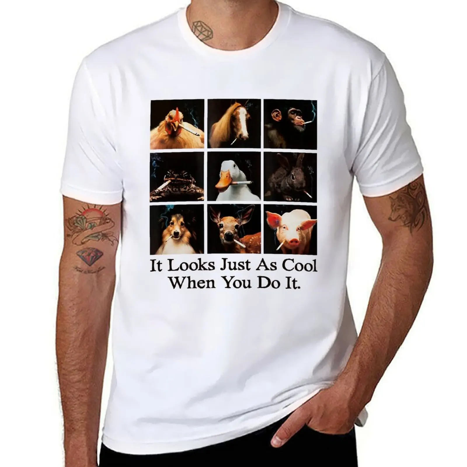 

It Looks Just As Cool When You Do It Unisex T-Shirt, Gift For Smokers T-shirt boys animal print blanks t shirts for men