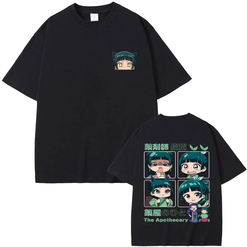 

Anime The Apothecary Diaries Maomao Double Sided Graphic T-shirt Men Women Cute Funny T Shirts Male Casual Oversized Streetwear