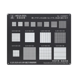 Qianli Universal BGA Reballing Stencil Kit Multi Function Planting Tin welding Template 0.3/0.35/0.4/0.5/rete in acciaio parallelo