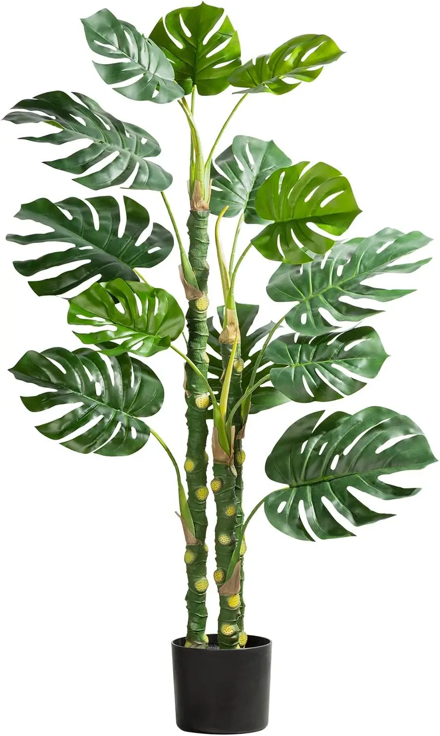 

Mingfuxin 4Ft Artificial Trees, 47.3"" Faux Monstera Deliciosa Plant Potted, Fake Swiss Cheese Plant Tropical Monstera