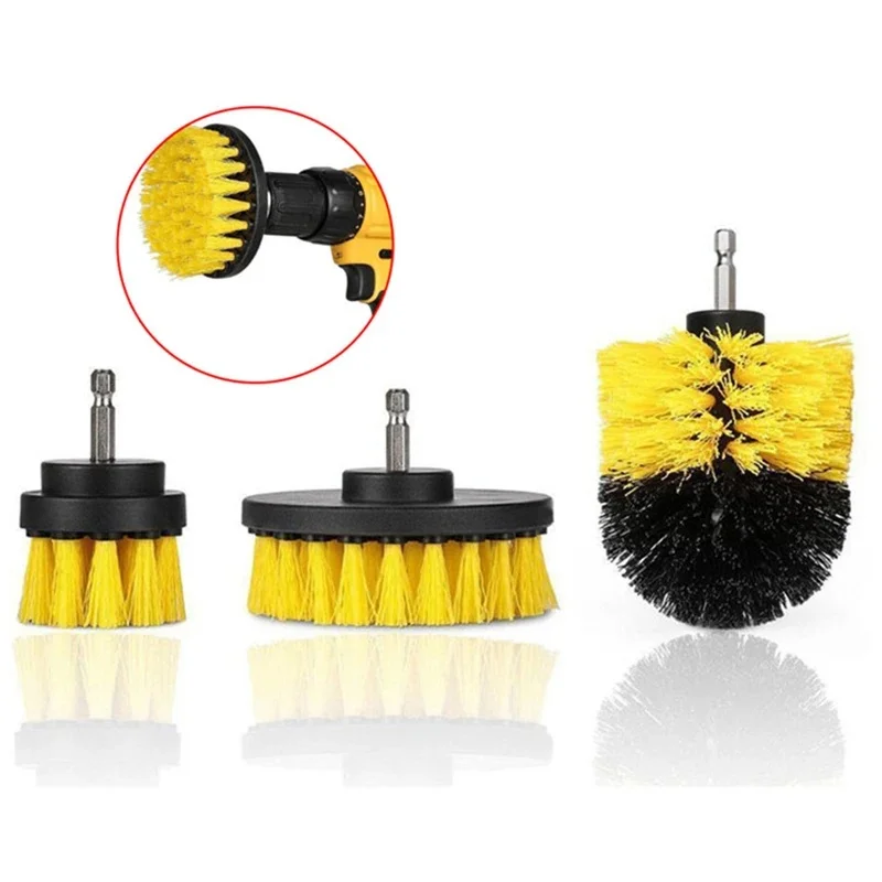 Electric Drill Brush Tire Brush Set Kitchen Bathroom Cleaning Brush Multifunctional Household Car Hub Cleaning Tool Accessories