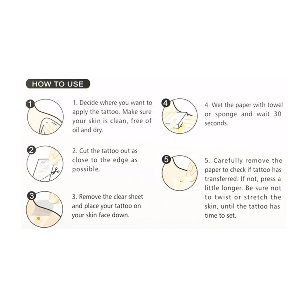 1pcs Love Temporary Tattoos Sticker Love Letters Pattern Waterproof Tattoo Body Art Decoration