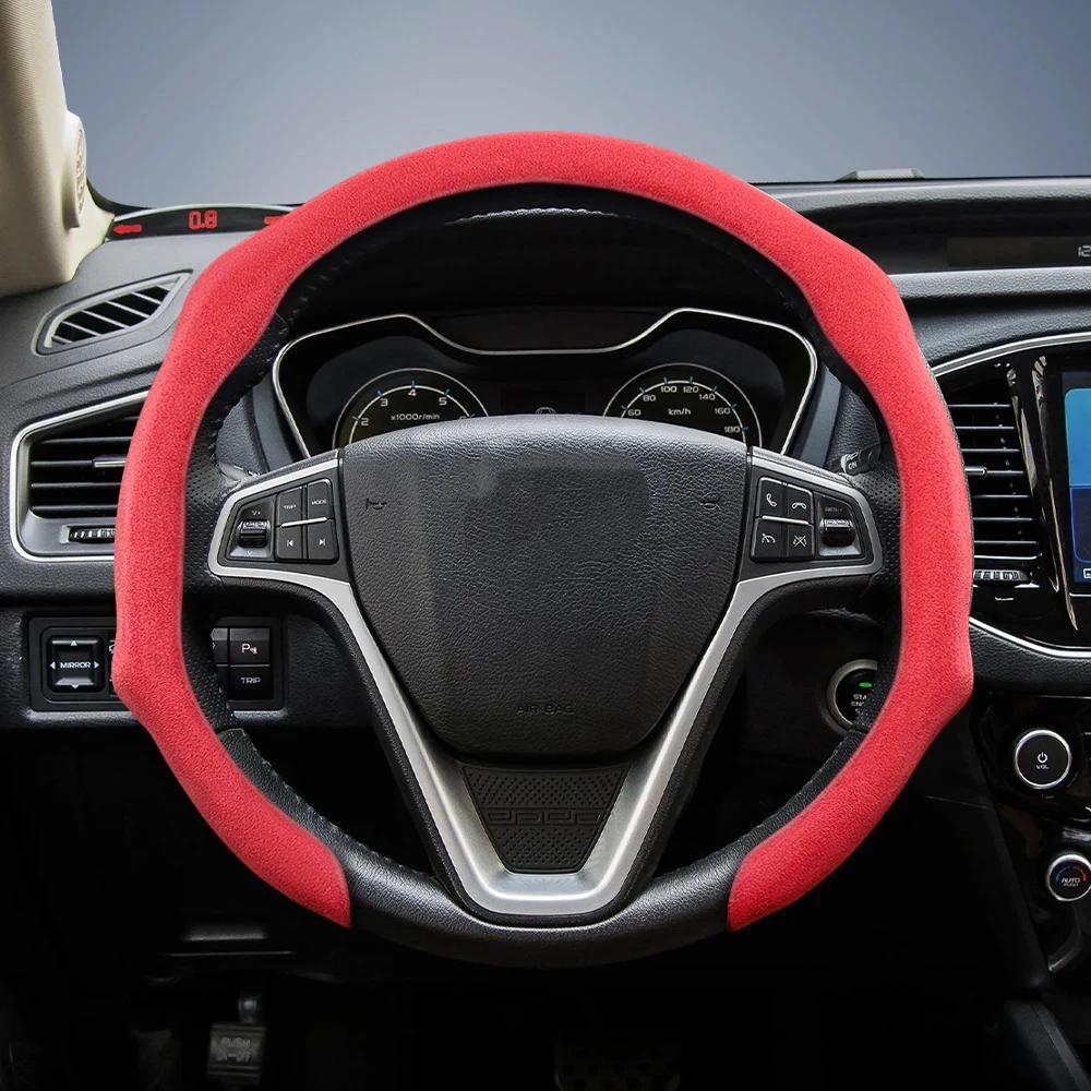 for Geely Suede Steering Wheel Round and D-Shaped Steering Wheel for Coolray Atlas Binyue Pro Emgrand 7 Fx11 Azkarra Geometry C