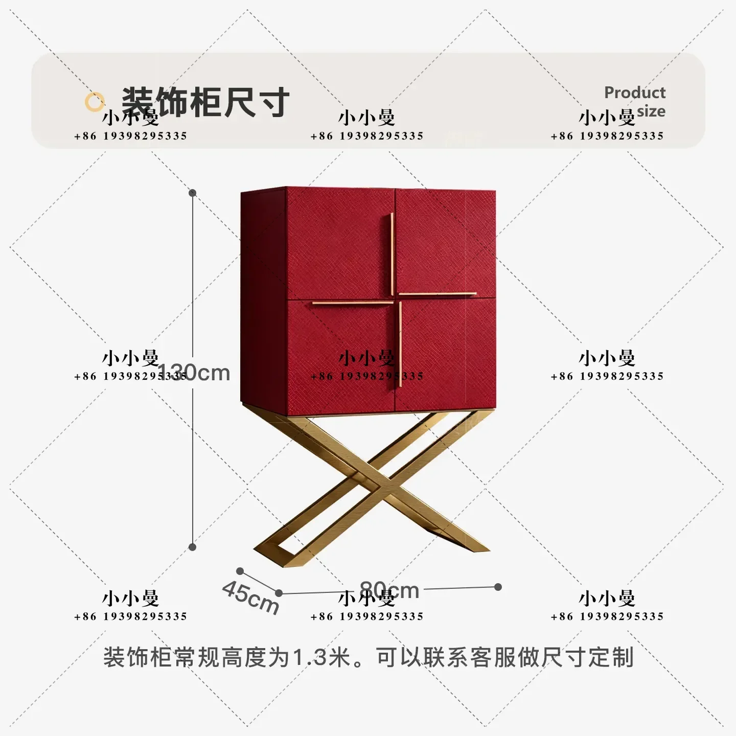 Simple and atmospheric high-end light luxury Italian luxury house custom bedroom living room entrance cabinet