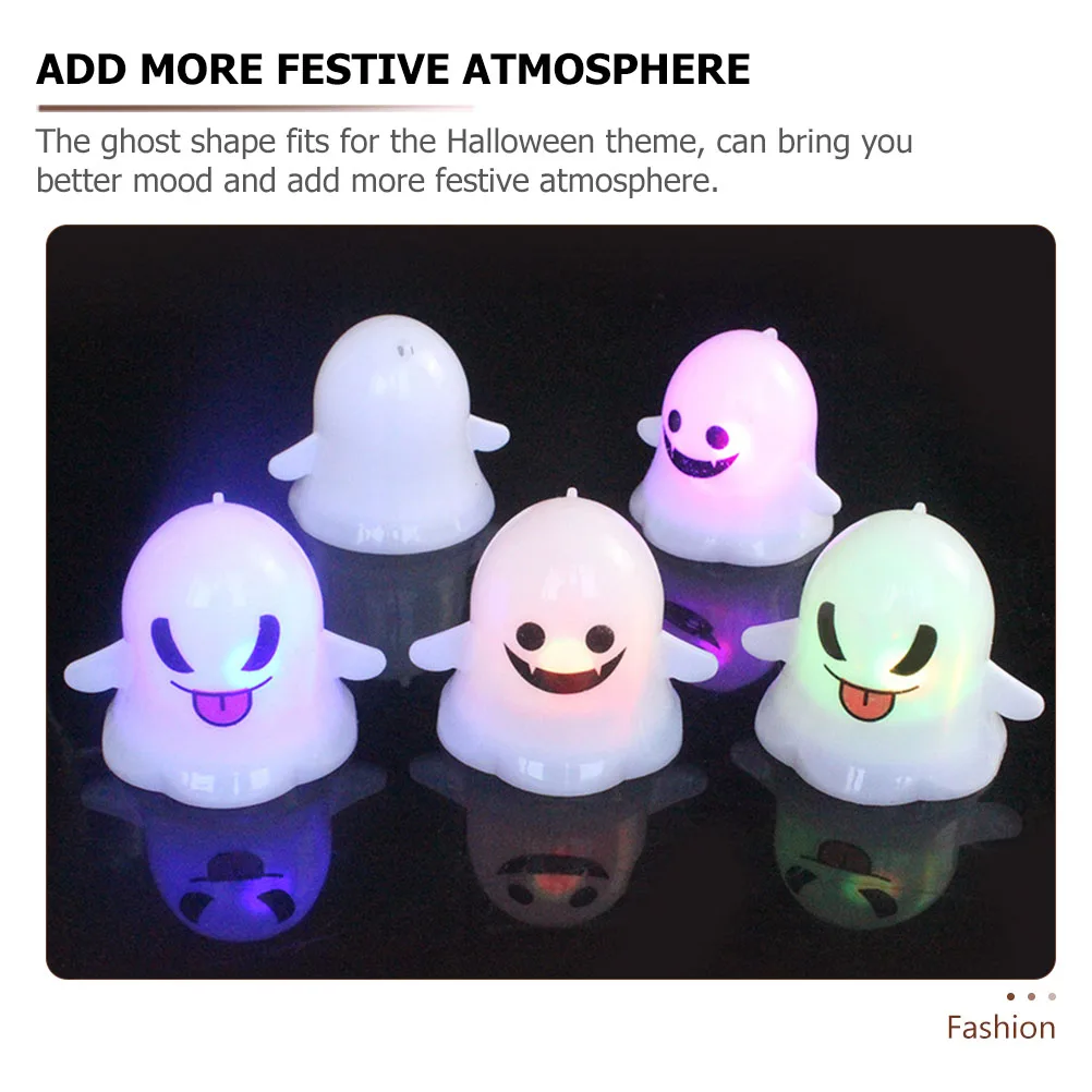 

12 Pcs Ghost Lamp Decoration Halloween Room Shape Creative Light Indoor LED Plastic Cartoon Novelty