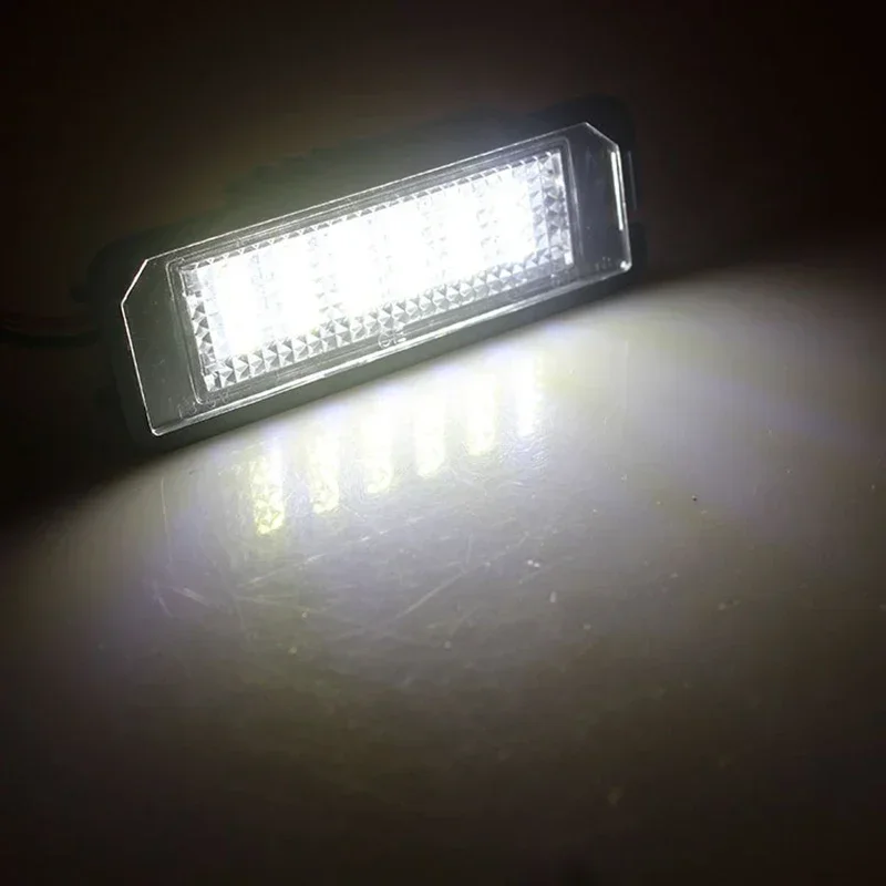 12V Car License Plate Lights LED Lamp Auto Accessories for Skoda Seat Leon 2 3 Ibiza VW Golf 4 5 6 MK4 MK5 MK6 Passat CC Polo